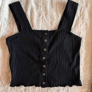 Billabong Cropped Tank Black‎ size Medium NWOT
